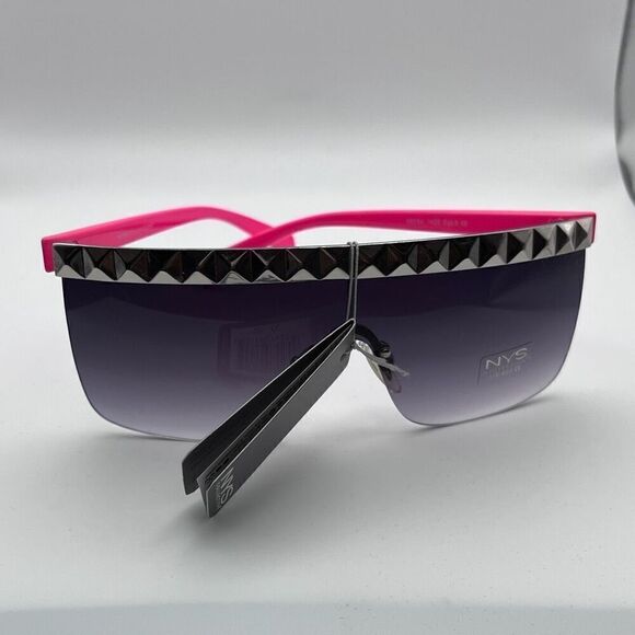 NYS Colllection Womens Studded UV Blocking Eyeglasses Pink NWT - Picture 2 of 5